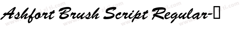 Ashfort Brush Script Regular字体转换